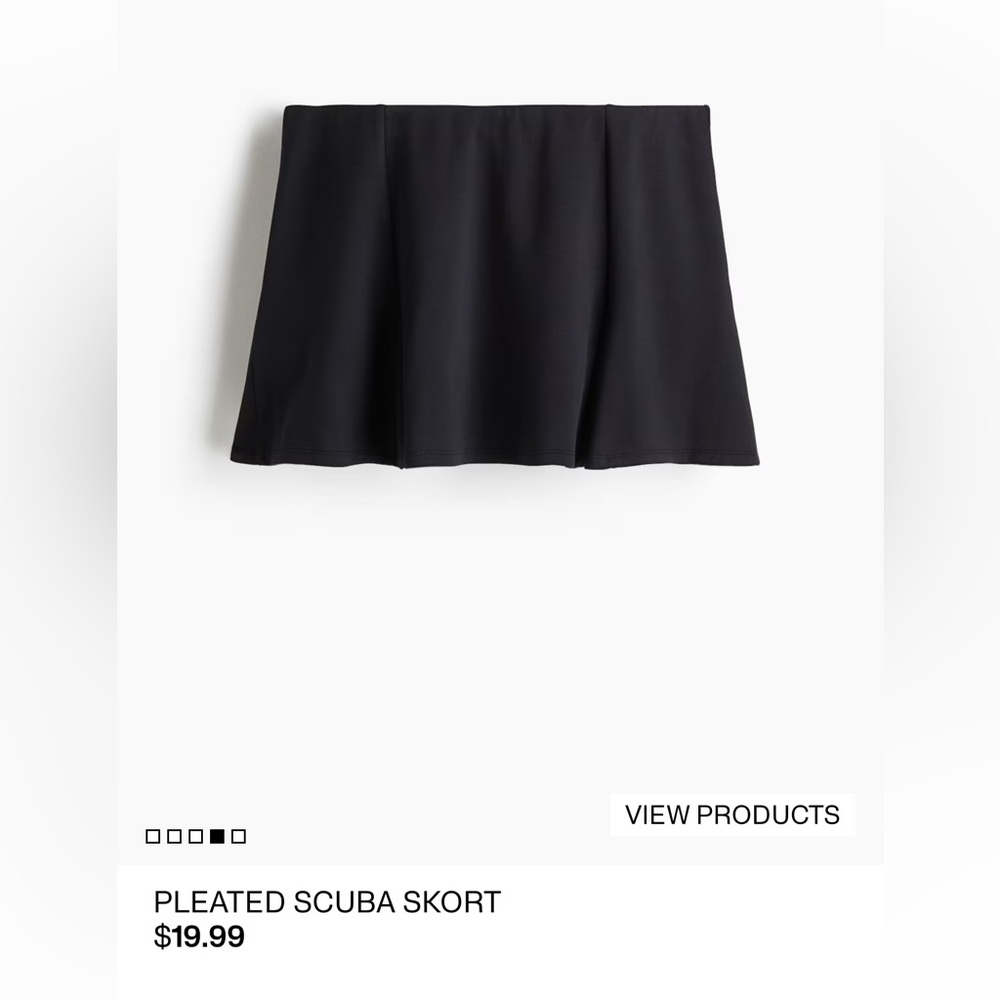 H&M Divided Black Mini Skort NWT